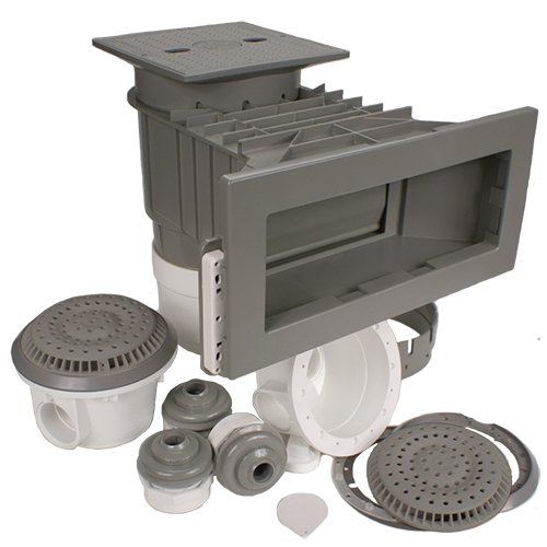 Waterway Inground Widemouth Vinyl Liner Skimmer Builders Pack - Grey